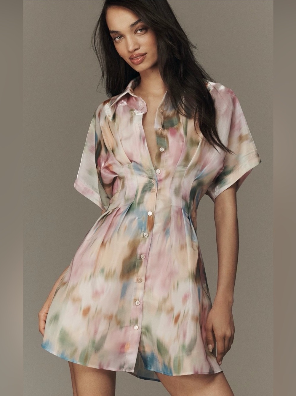 Anthropologie x Exquise Tobie Organza Mini Shirt Dress Size XS NWT